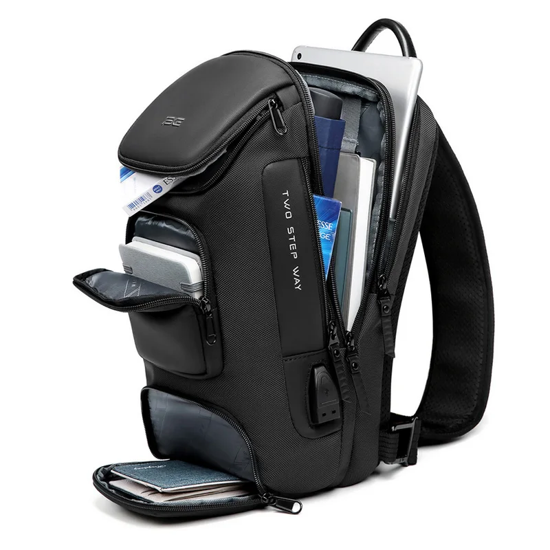 Anti-Theft Waterproof Sling Bag for Men: Cross-body Shoulder Chest Bag