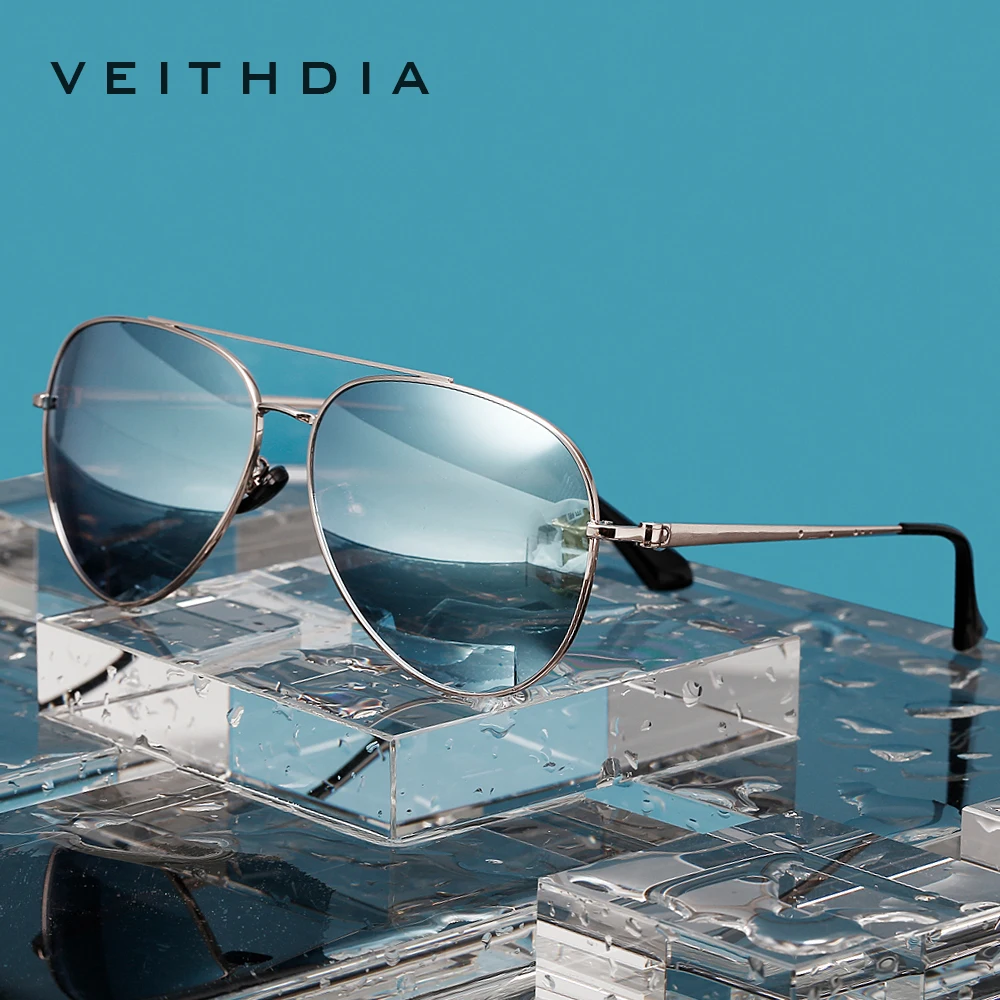 VEITHDIA 8259 Classic Fashion Sunglasses: Polarized, UV400 Mirror Lens Eyewear for Men and Women