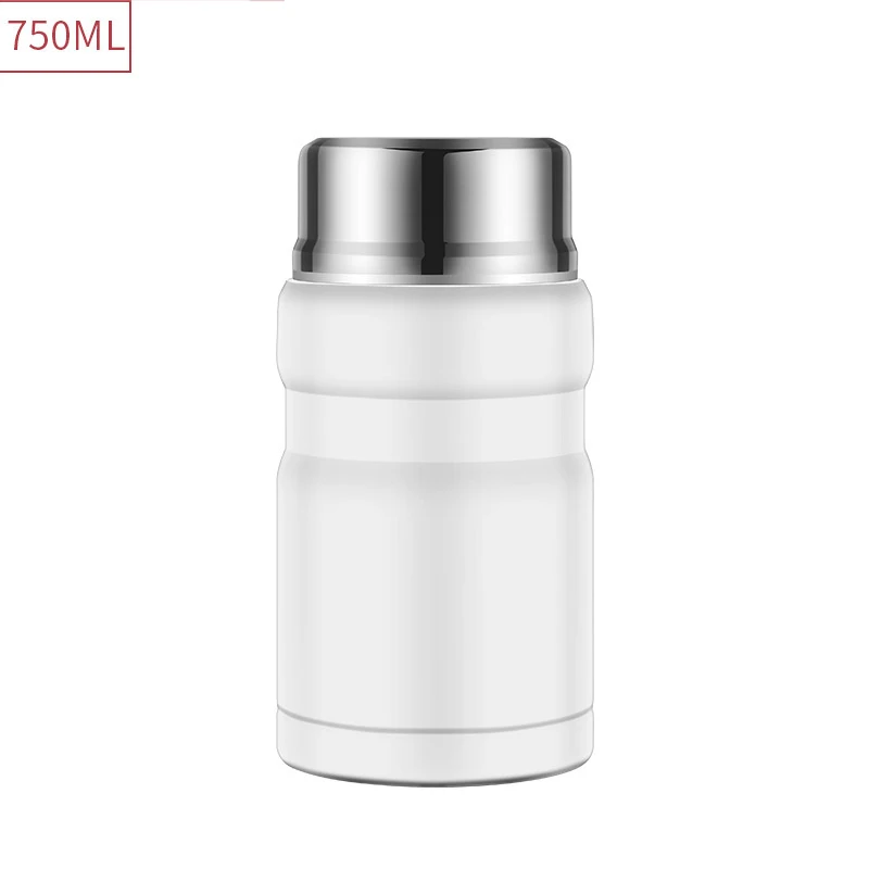 500/750ml New Double-Layer Stainless Steel Vacuum Lunch Box Insulated Food Container with Spoon